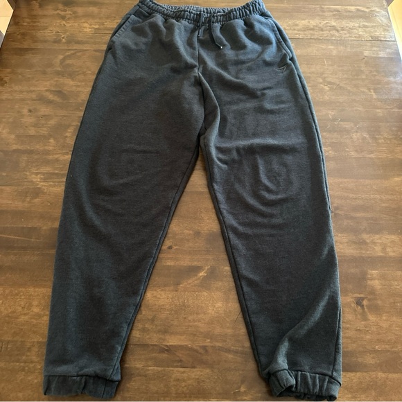 Gymshark Pants - Gymshark Jogger Women S Black/Gray 27.5" Tapered Yoga Gym Terrry B2A7Q
